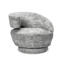 Arabella Swivel Chair -France and Son Store 198015 4 1 arabella feather grey upholstered chair 9552ef30 0a93 4915 a922 7638fb4db9a7