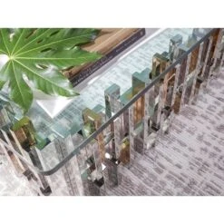 Cityscape Rectangular Cocktail Table - Stainless Steel -France and Son Store 2041 945C DET