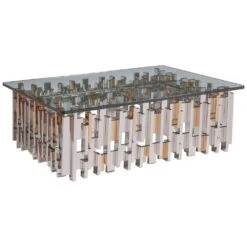 Cityscape Rectangular Cocktail Table - Stainless Steel