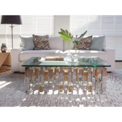 Cityscape Rectangular Cocktail Table - Stainless Steel -France and Son Store 2041 945C ROM 3