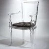 Marilyn Acrylic Arm Chair With Mohair Seat
