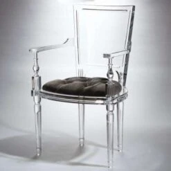 Marilyn Acrylic Arm Chair With Mohair Seat