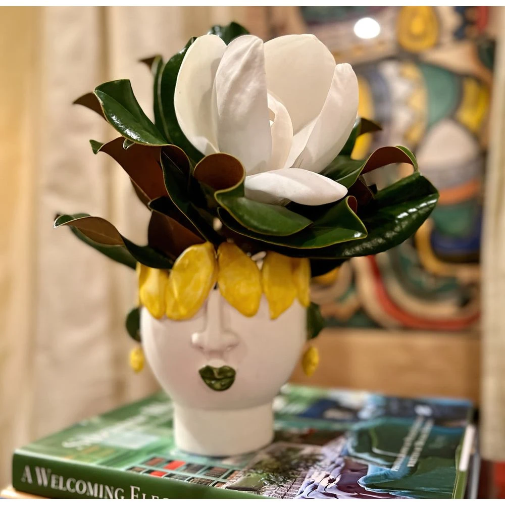 Studio Z Cachepot, Small Head With Lemons 5 Studio Z Cachepot, Small Head With Lemons - Image 3