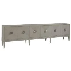 Logan Convertible Long Media Console/Buffet - Antiqued White