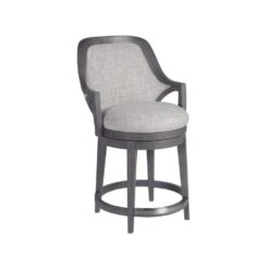 Appellation Upholstered Swivel Counter Stool - Gray