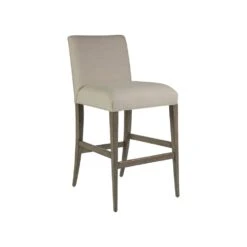 Madox Upholstered Low Back Bar Stool - Grigio