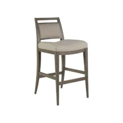 Nico Upholstered Bar Stool - Grigio