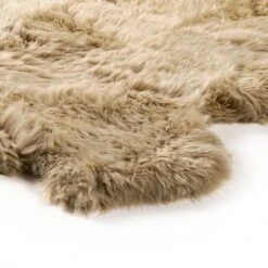 Sylas Lambskin Rug - Beige - 5.75X5.75' -France and Son Store 223281 006 DET 3