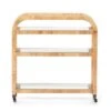 Daphne Bar Cart - Wrapped Honey Rattan 1 Daphne Bar Cart - Wrapped Honey Rattan -France and Son Store 224319 001 FRT 1