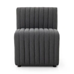 Make Your Own: Alexander Dining Banquette - Chair - Fiqa Boucle Charcoal -France and Son Store 224325 004 FRT 1