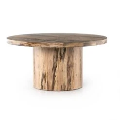 Winslet Round Dining Table - Spalted Primavera