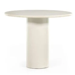 Ashby Round Dining Table - Cream Marble