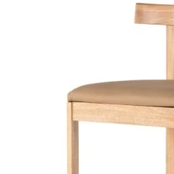 Evanna Bar Stool - Natural Leather -France and Son Store 225104 002 DET 3