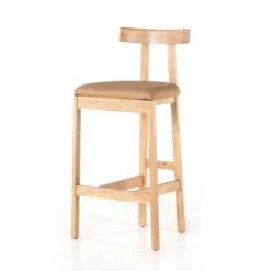 Evanna Bar Stool - Natural Leather -France and Son Store 225104 002 PRM 1 ff6f975f 0b02 4098 8909 945597af7f34