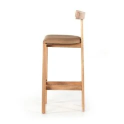 Evanna Bar Stool - Natural Leather -France and Son Store 225104 002 SID 1