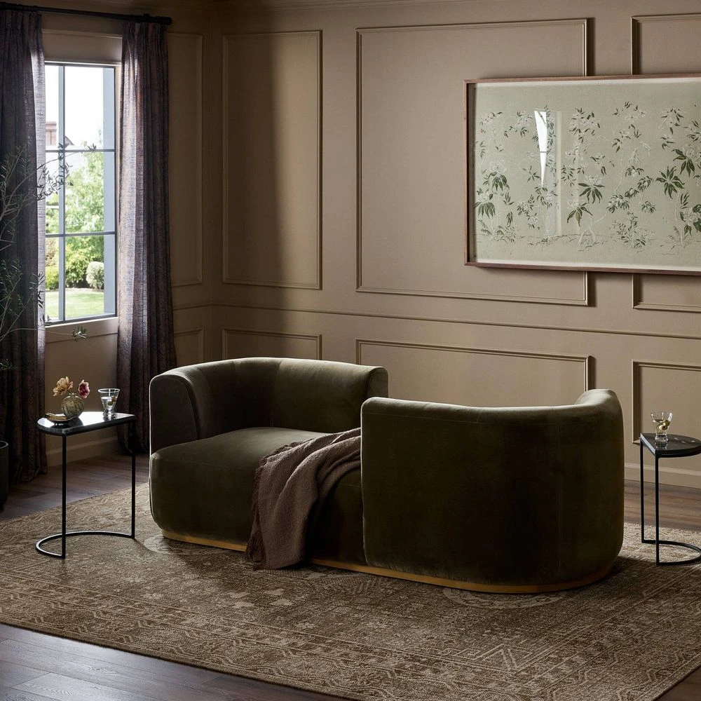 Deandra Tete A Tete Chaise - Surrey Olive 6 Deandra Tete A Tete Chaise - Surrey Olive - Image 4