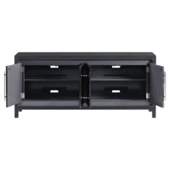 Elation Gray Media Console - Gray -France and Son Store 2268 907 STR OPEN