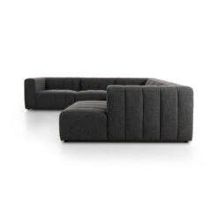 Log Channeled 6-Piece Sectional - RAF Chaise - Saxon Charcoal -France and Son Store 227473 005 SID 1