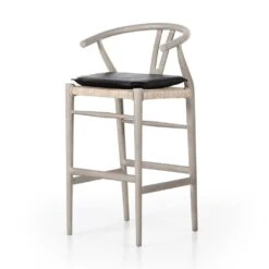 Modelo Bar + Counter Stool - Bar Stool - Weathered Grey - Pebble Black -France and Son Store 228279 012 PRM 1