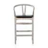 Modelo Bar + Counter Stool - Counter Stool - Weathered Grey - Pebble Black