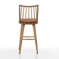 Clark Windsor Bar + Counter Stool - Sandy Oak - Bar - Whiskey Saddle -France and Son Store 228387 007 BCK 1