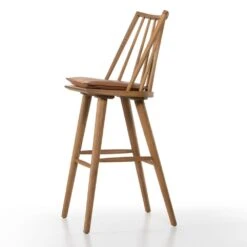 Clark Windsor Bar + Counter Stool - Sandy Oak - Bar - Whiskey Saddle -France and Son Store 228387 007 DET 5