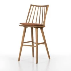 Clark Windsor Bar + Counter Stool - Sandy Oak - Bar - Whiskey Saddle -France and Son Store 228387 007 PRM 1