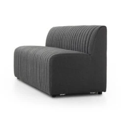 Alexander Dining Banquette - 72" Bench - Fiqa Boucle Charcoal -France and Son Store 228674 003 DET 1