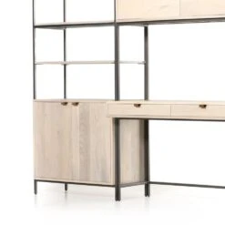 Troy Modular Wall Desk With 2 Bookcases - Dove Poplar -France and Son Store 228708 003 DET 10