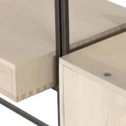 Troy Modular Wall Desk With 2 Bookcases - Dove Poplar -France and Son Store 228708 003 DET 4