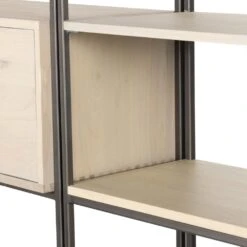 Troy Modular Wall Desk With 2 Bookcases - Dove Poplar -France and Son Store 228708 003 DET 7