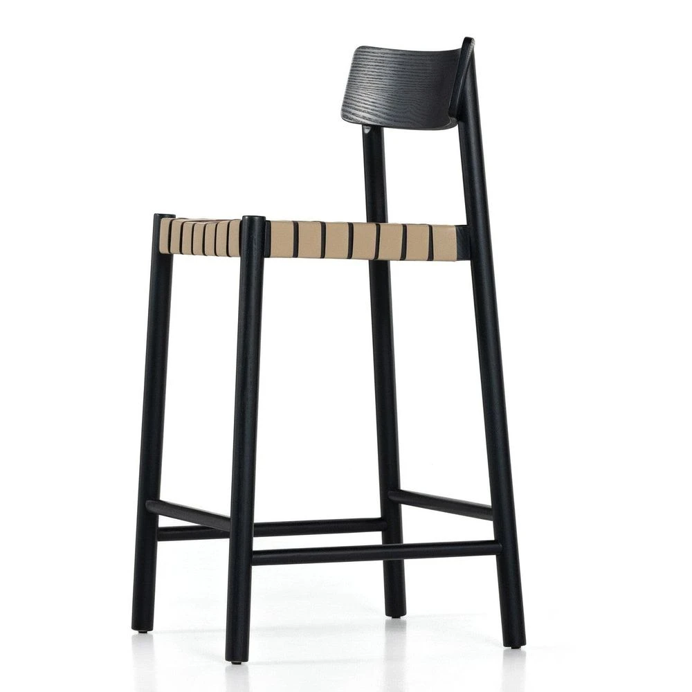 Harley Counter Stool - Almond Leather Blend 5 Harley Counter Stool - Almond Leather Blend - Image 3