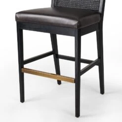 Thayer Cane Armless Bar + Counter Stool - Bar - Brushed Ebony - Sonoma Black 17 Thayer Cane Armless Bar + Counter Stool - Bar - Brushed Ebony - Sonoma Black -France and Son Store 229202 013 DET 3