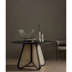 Rose Taper Candlesticks - Creamy Taupe Marble Solid -France and Son Store 229702 006 HOV 1