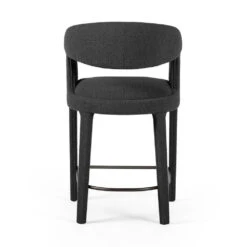 Hayes Counter Stool - FIQA Boucle Charcoal -France and Son Store 230067 041 BCK 1