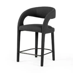 Hayes Counter Stool - FIQA Boucle Charcoal -France and Son Store 230067 041 PRM 1 6e4175ce afd9 4c1a 928f 11c9f25d7033
