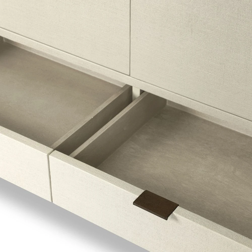 Cressida Bar Cabinet - Ivory Painted Linen 13 Cressida Bar Cabinet - Ivory Painted Linen - Image 11