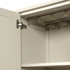 Cressida Bar Cabinet - Ivory Painted Linen 28 Cressida Bar Cabinet - Ivory Painted Linen -France and Son Store 230794 003 DET 5