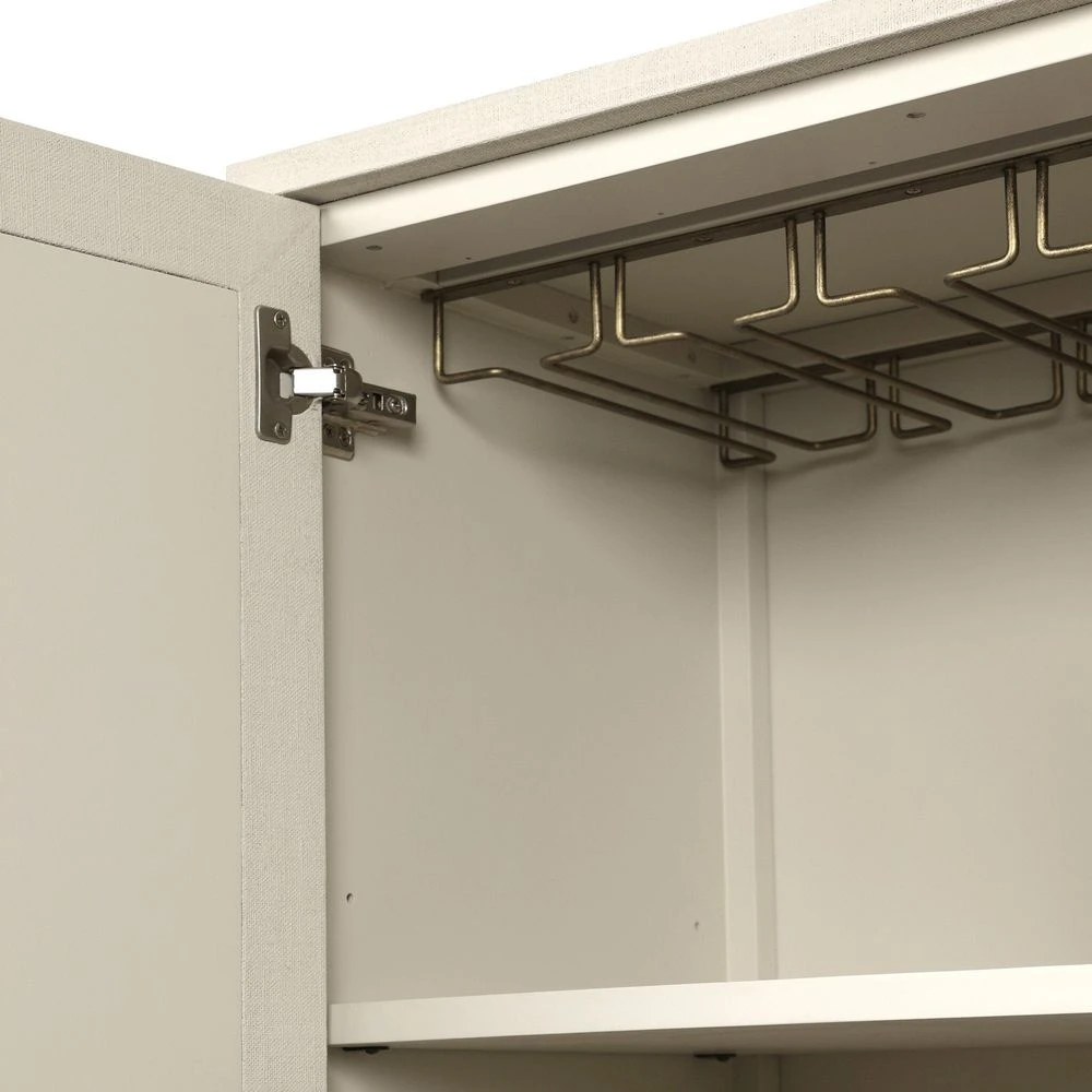 Cressida Bar Cabinet - Ivory Painted Linen 14 Cressida Bar Cabinet - Ivory Painted Linen - Image 12