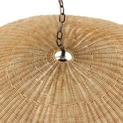 Grand Woven Rattan Pendant - Natural Rattan -France and Son Store 230938 001 DET 4