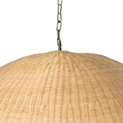 Grand Woven Rattan Pendant - Natural Rattan -France and Son Store 230938 001 DET 5