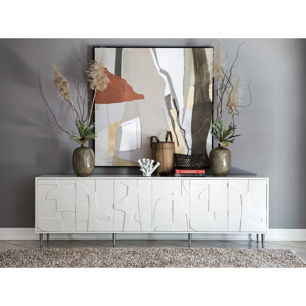 Bardo Long Media Console - White 4 Bardo Long Media Console - White - Image 2