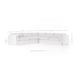 Haven Slipcover 3-Piece Sectional - Valley Nimbus - 122" -France and Son Store 231283 003 DIM 1 8c0a8641 6bce 47ca 9ba2 23a0e6d9af04