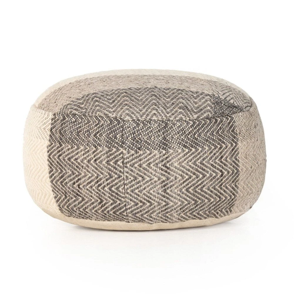 Langley Floor Cushion - Brown, Cream 11 Langley Floor Cushion - Brown, Cream - Image 9