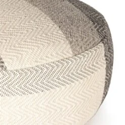 Langley Floor Cushion - Brown, Cream 16 Langley Floor Cushion - Brown, Cream -France and Son Store 231401 001 DET 3