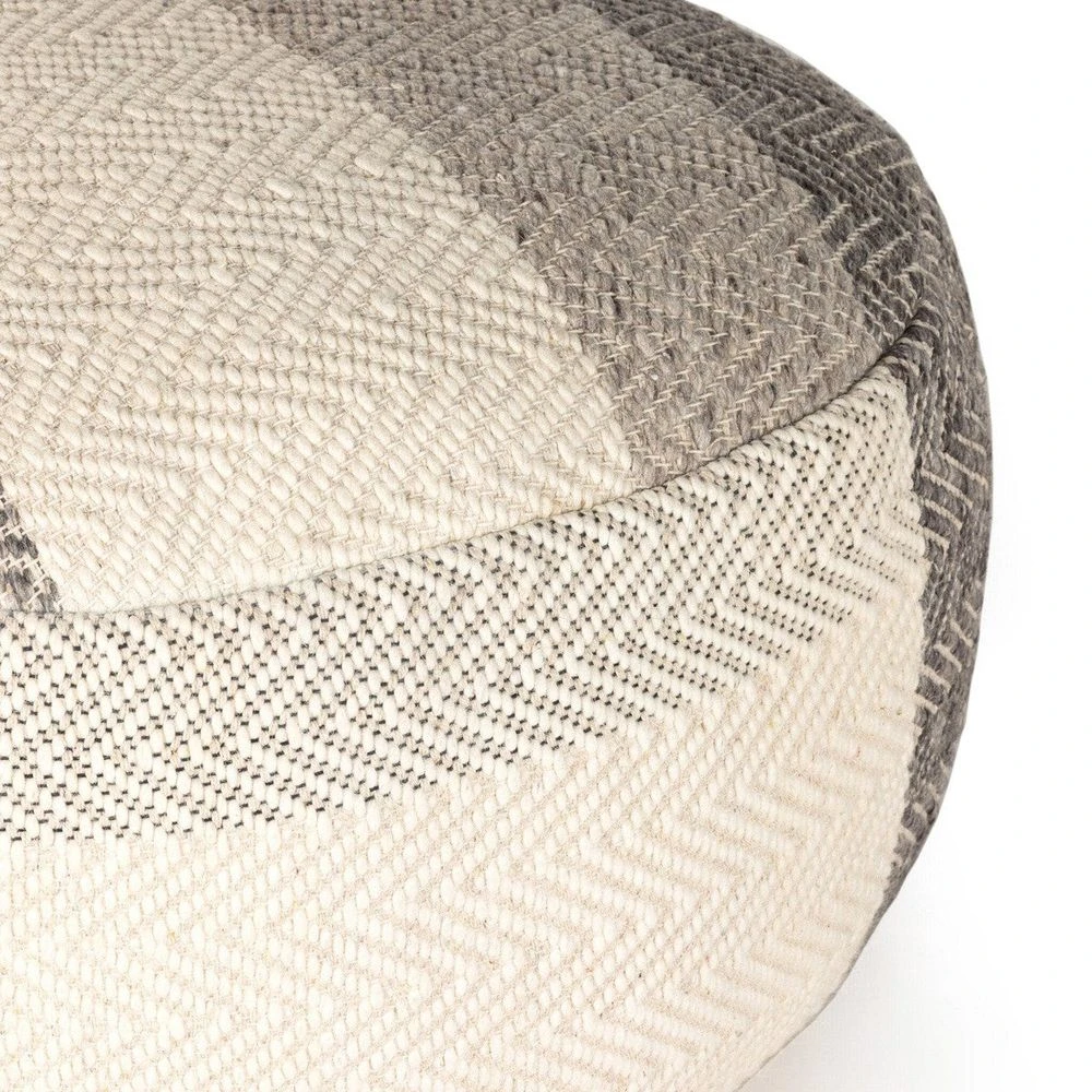 Langley Floor Cushion - Brown, Cream 7 Langley Floor Cushion - Brown, Cream - Image 5