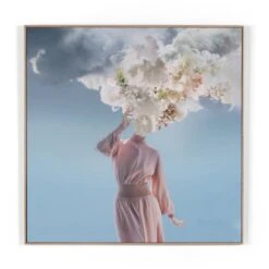 Flowing Woman By Getty Images - Vertical Grain White Oak Floater