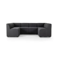 Make Your Own: Alexander Dining Banquette - Corner Chair - Fiqa Boucle Charcoal