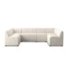 Alexander Dining Banquette, U Shape - 119.5" - Capri Oatmeal -France and Son Store 231703 001 FRT 1