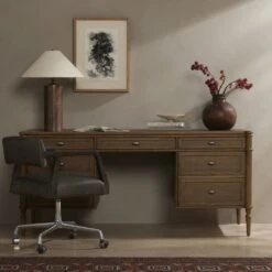 Rhett Executive Desk - Toasted Oak -France and Son Store 231890 001 ESS 1